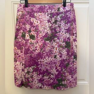 J. Crew Lilac Floral Pencil Skirt